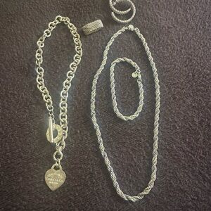 Tiffany & Co. Silver Bracelet and Necklace Set